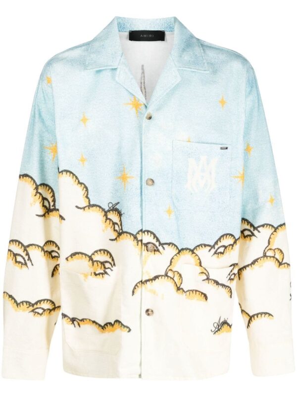 AMIRI  cloud-print cotton shirt