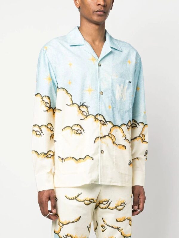 AMIRI  cloud-print cotton shirt - Image 2