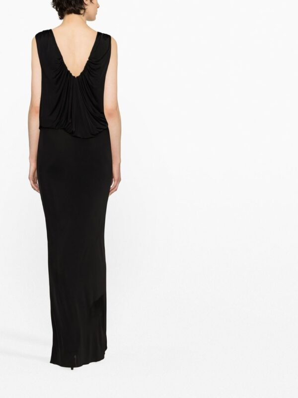 Saint Laurent draped sleeveless jersey dress - Image 4