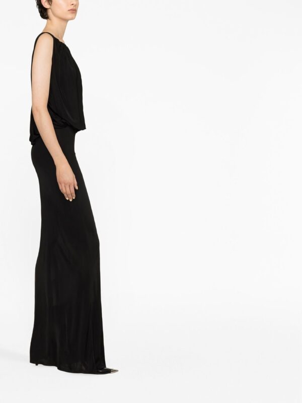 Saint Laurent draped sleeveless jersey dress - Image 3