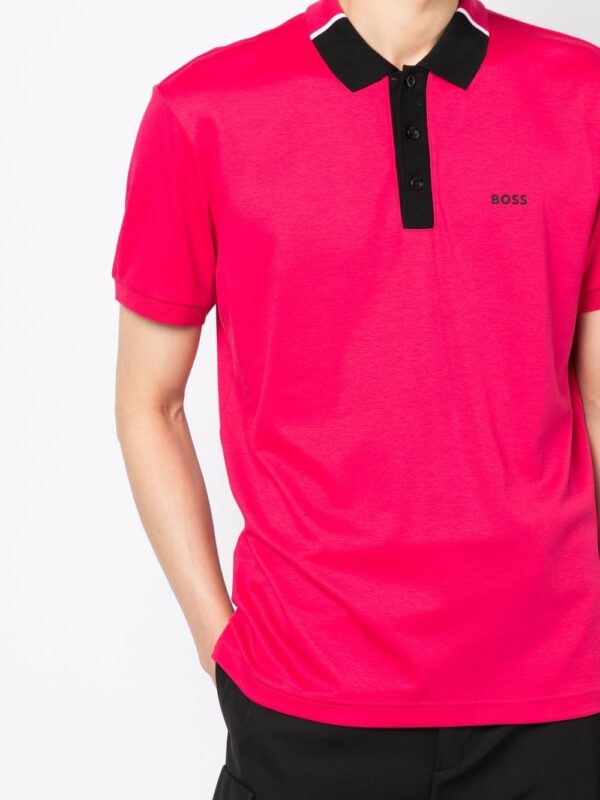 BOSS  contrasting-collar polo shirt - Image 4
