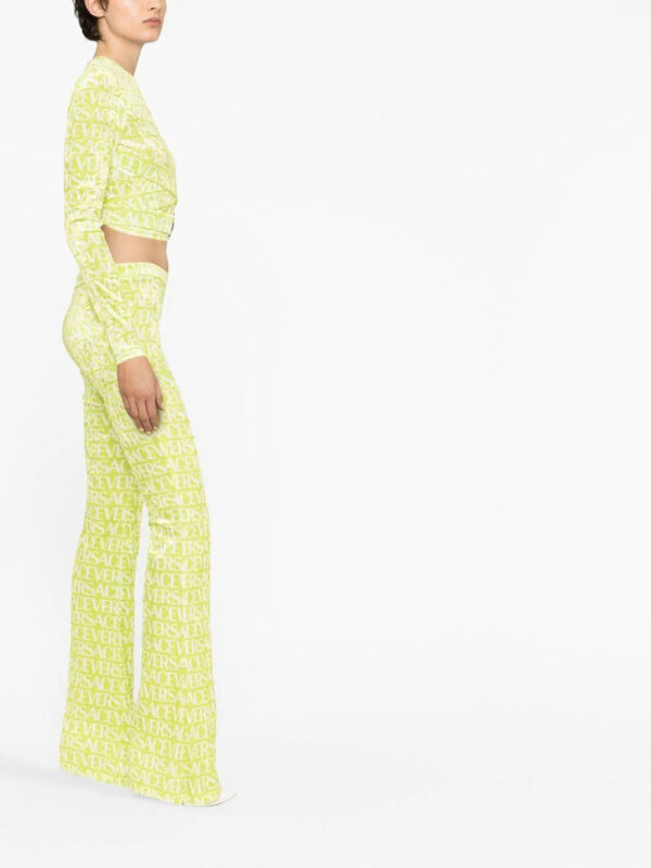 Versace  logo-print cut-out crop top - Image 3