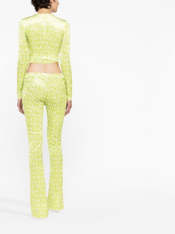 Versace  logo-print cut-out crop top - Image 4
