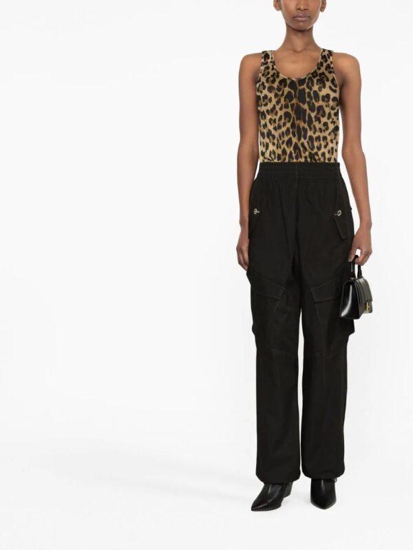 Balmain  leopard-print linen tank top - Image 2