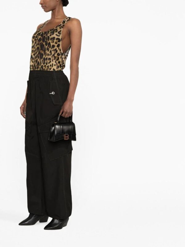 Balmain  leopard-print linen tank top - Image 3
