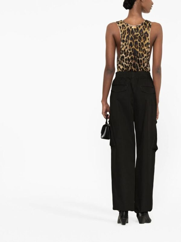 Balmain  leopard-print linen tank top - Image 4