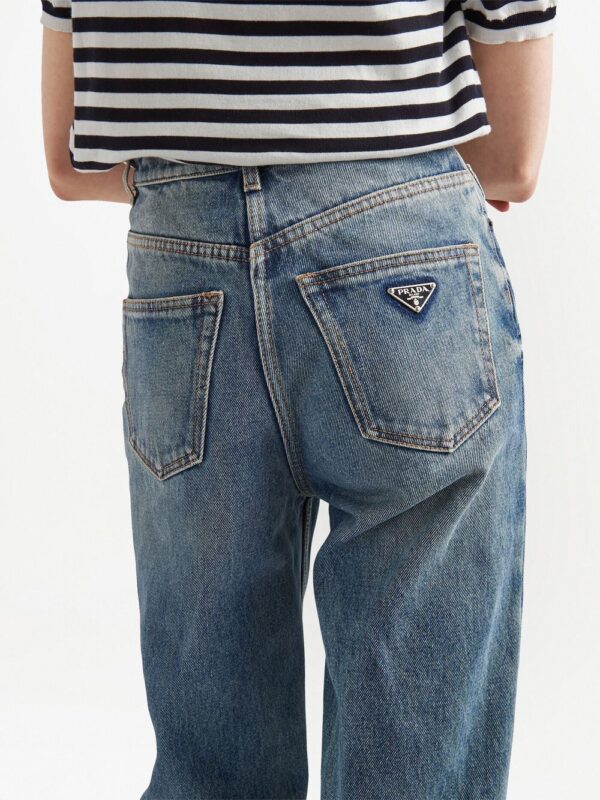 Prada  bleached-effect straight-leg jeans - Image 4