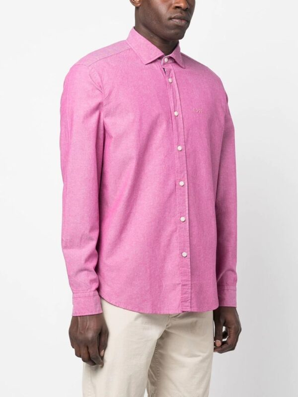 BOSS  embroidered-logo long-sleeve shirt - Image 2