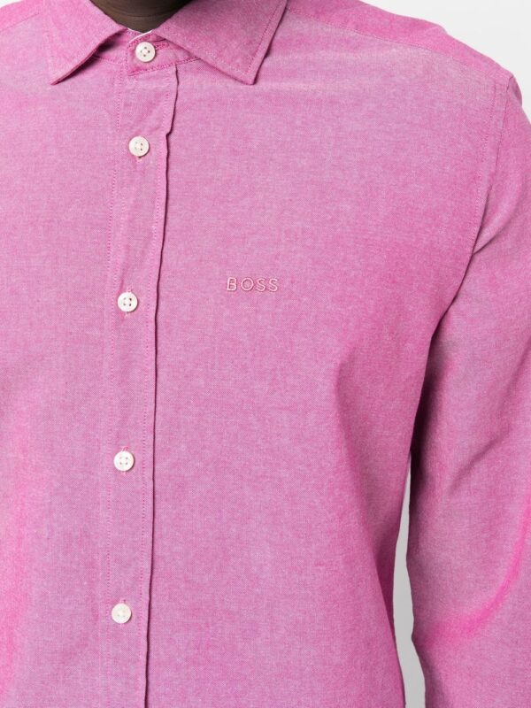 BOSS  embroidered-logo long-sleeve shirt - Image 4