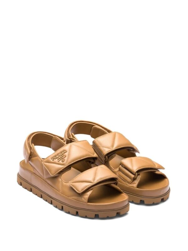 Prada  triangle-logo padded sandals - Image 2