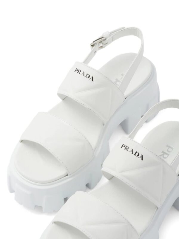 Prada  Monolith leather sandals - Image 4