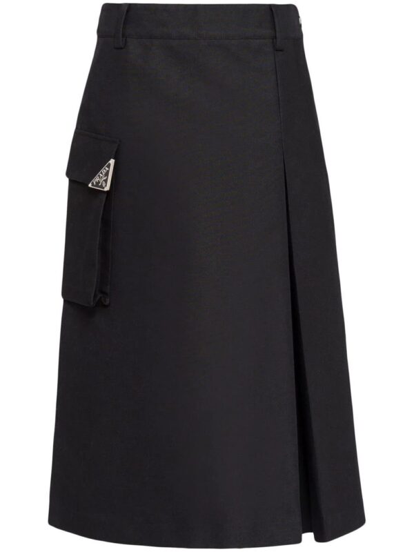 Prada  triangle-logo midi cargo skirt