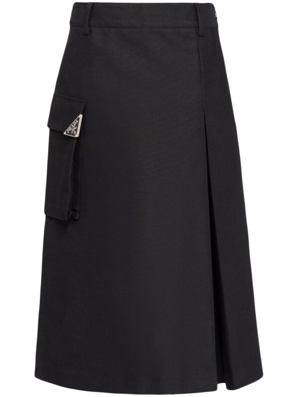 Prada  triangle-logo midi cargo skirt