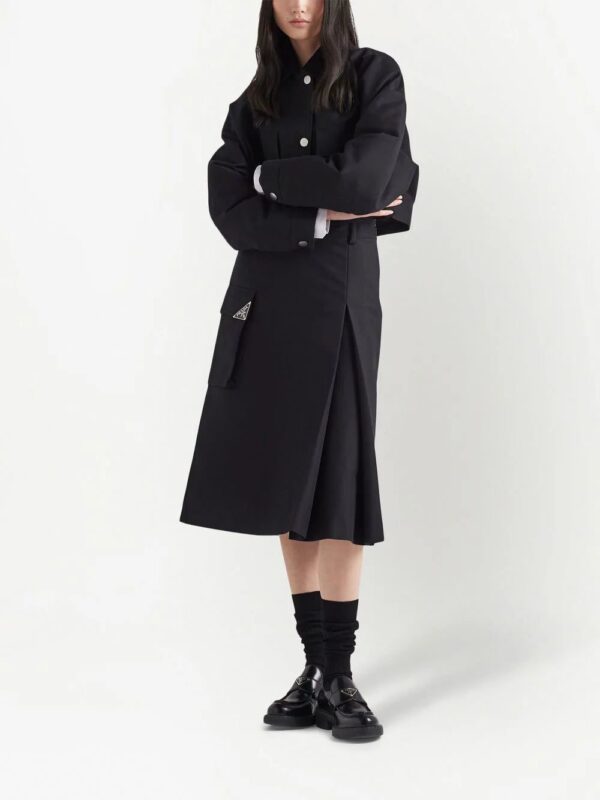 Prada  triangle-logo midi cargo skirt - Image 2