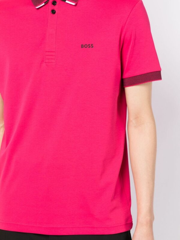 BOSS  contrasting-trim polo shirt - Image 4