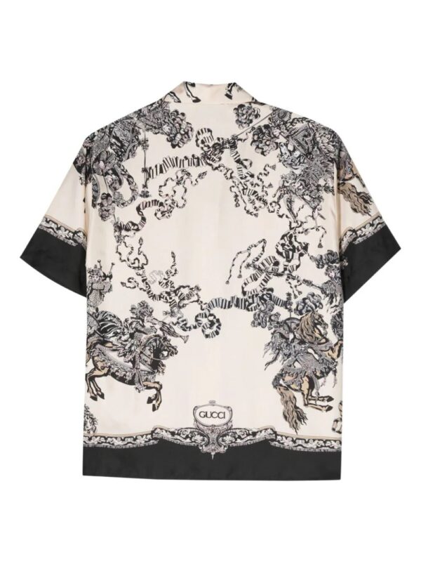 Gucci  baroque-print silk bowling shirt - Image 2