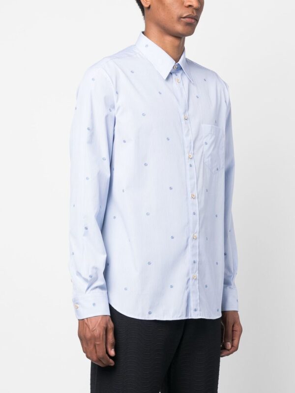 Gucci striped logo-embroidered cotton shirt - Image 3