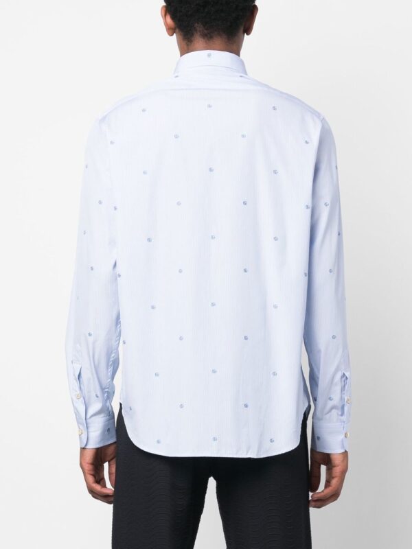 Gucci striped logo-embroidered cotton shirt - Image 4