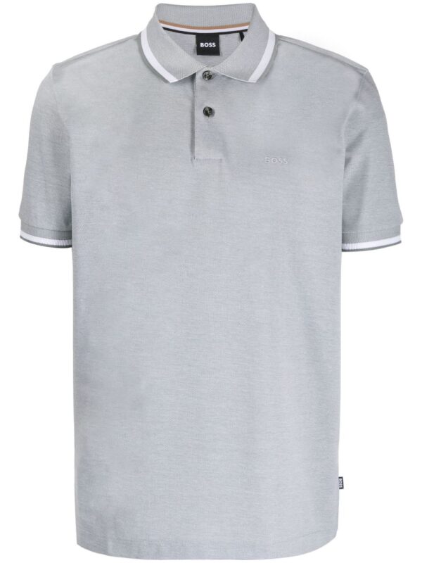 BOSS  stripe-detailed polo shirt