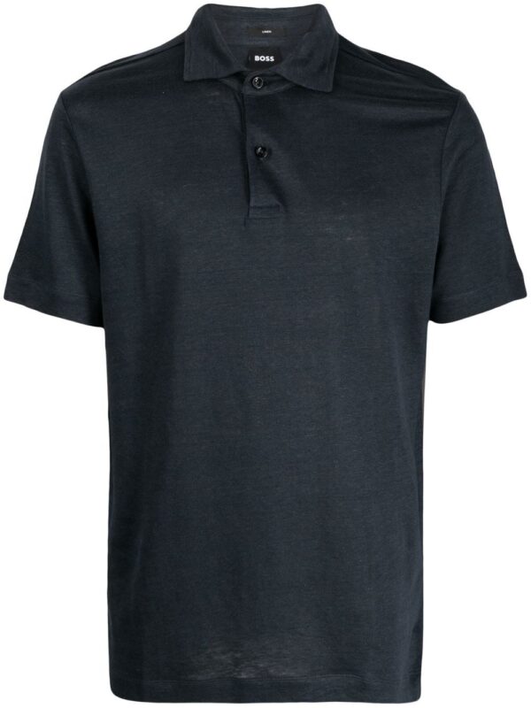 BOSS  linen-flax polo shirt