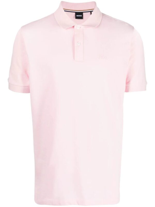 BOSS  logo-embroidered polo shirt