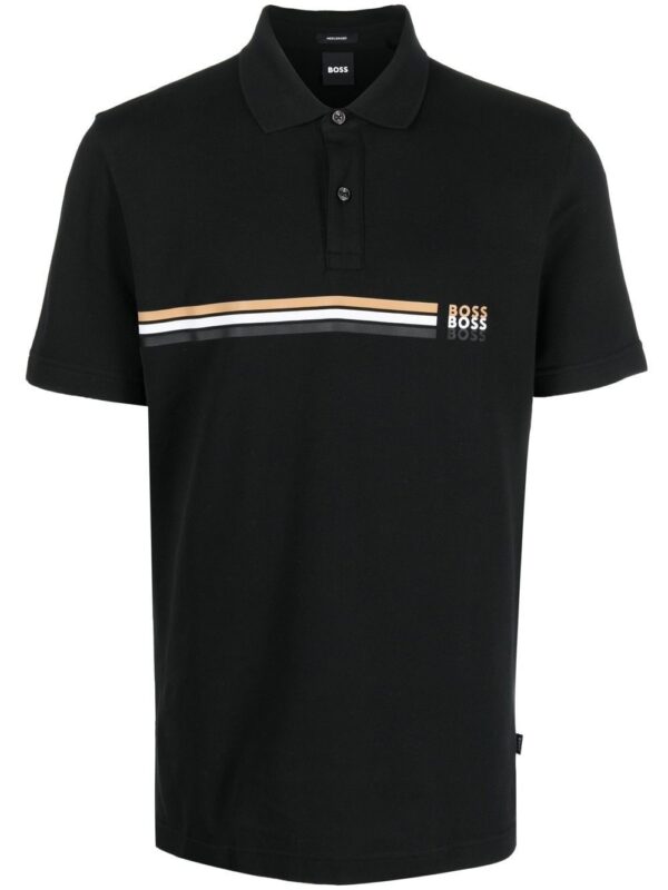 BOSS  logo-print short-sleeved polo shirt
