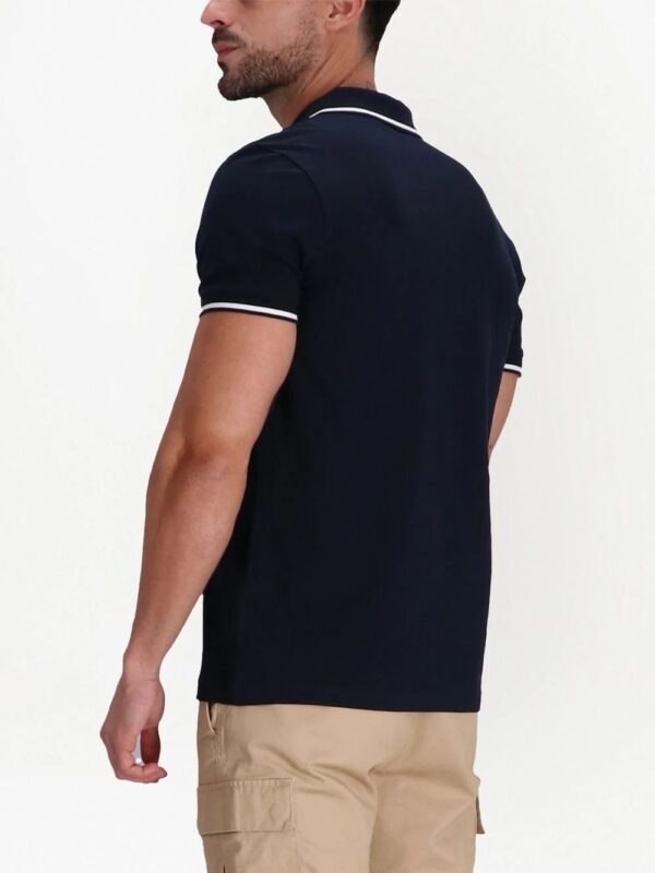 BOSS  logo-embroidered stripe-trim polo - Image 4