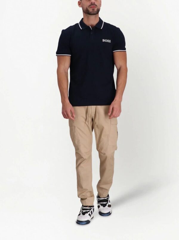 BOSS  logo-embroidered stripe-trim polo - Image 2