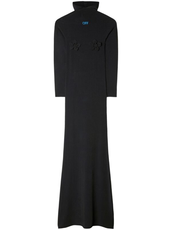 Off-White floral-appliqué hooded dress