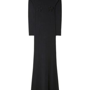 Off-White  floral-appliqué hooded dress