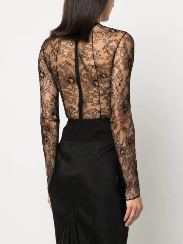 Off-White  sheer lace bodysuit - Image 4