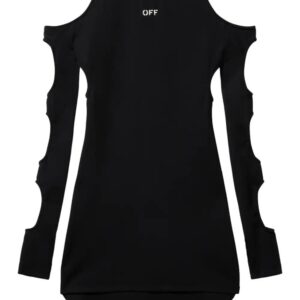 Off-White  cut-out long-sleeved dress