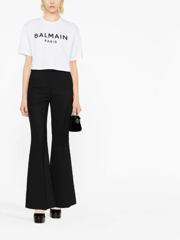 Balmain  logo cropped T-shirt - Image 2