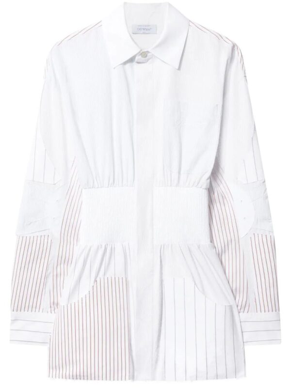Off-White  Motorcycle long-sleeved shirt dress
