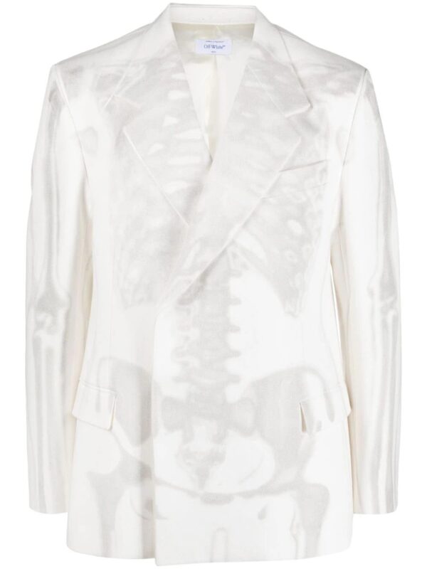Off-White  X-Ray-print double-breasted blazer