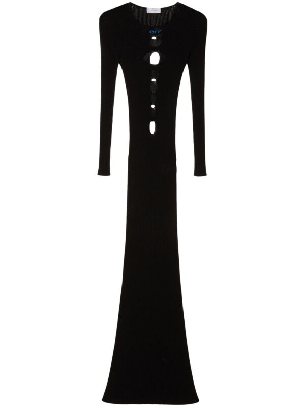 Off-White cut-out knitted dress