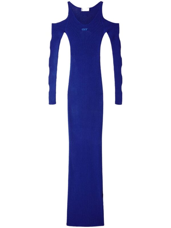 Off-White ribbed cut-out dress