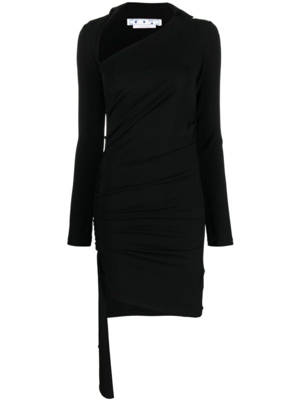 Off-White asymmetric ruched minidress