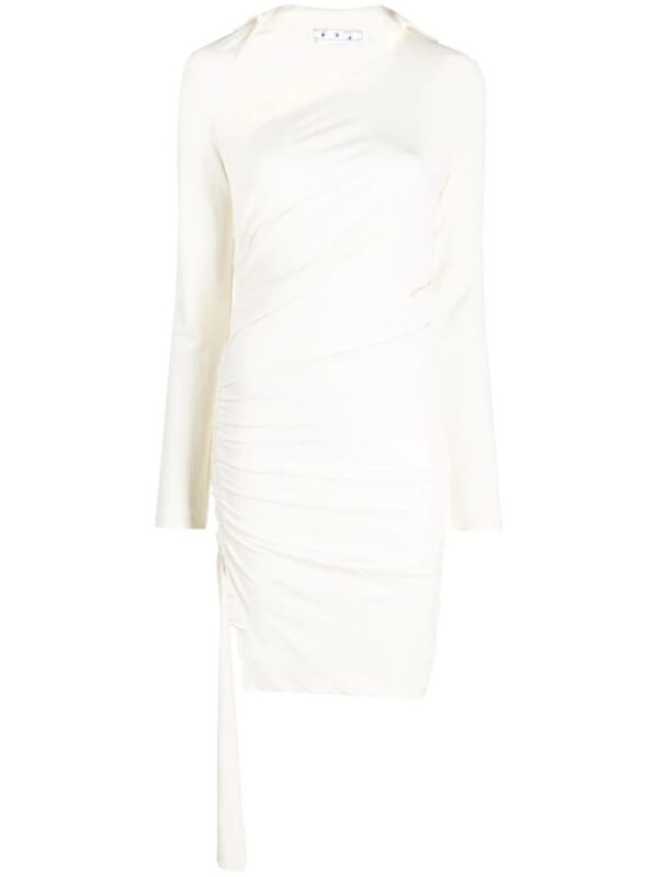 Off-White  asymmetric ruched minidress