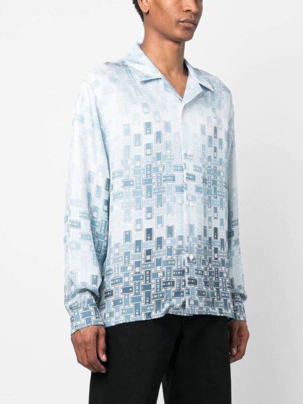 AMIRI  Gradient Tape-print silk shirt - Image 2