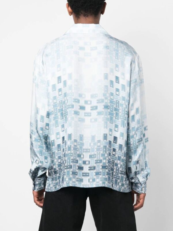 AMIRI  Gradient Tape-print silk shirt - Image 3