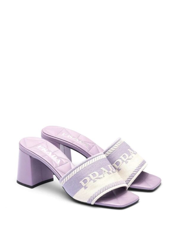 Prada  embroidered-logo sandals - Image 2