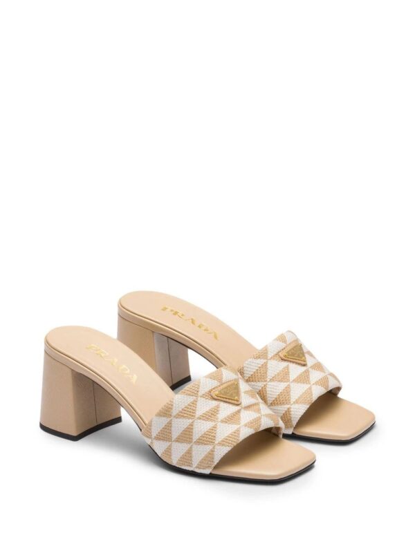 Prada  logo-plaque slip-on sandals - Image 2