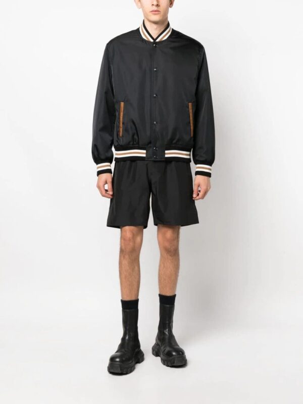 Versace  stripe-detail bomber jacket - Image 2
