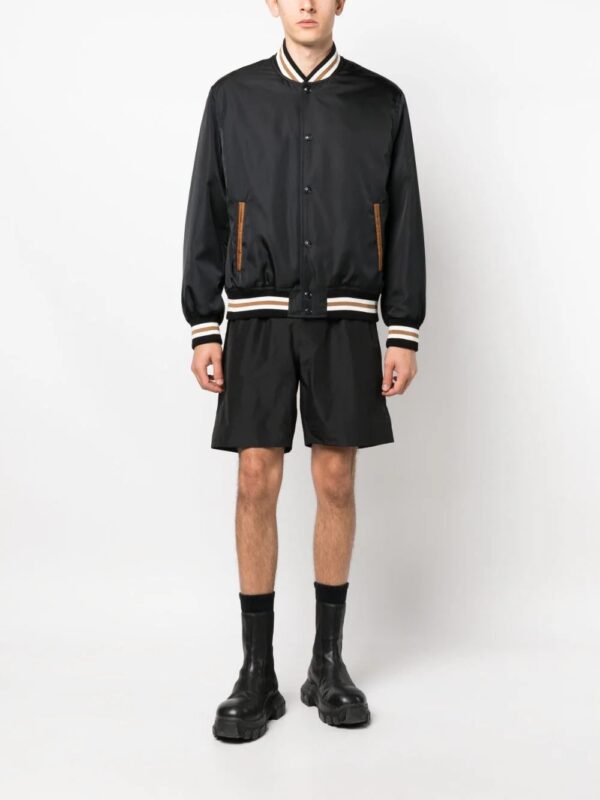 Versace  stripe-detail bomber jacket - Image 2