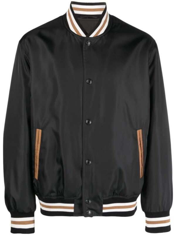 Versace  stripe-detail bomber jacket