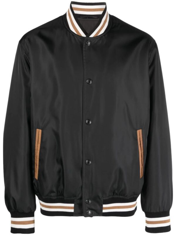 Versace  stripe-detail bomber jacket