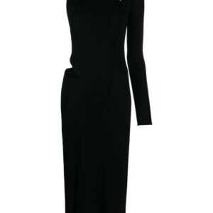 Versace one-shoulder cut-out midi dress