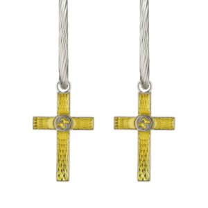 Gucci  Interlocking G enamel cross single earring