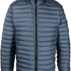 Stone Island Compass-patch hooded padded jacket